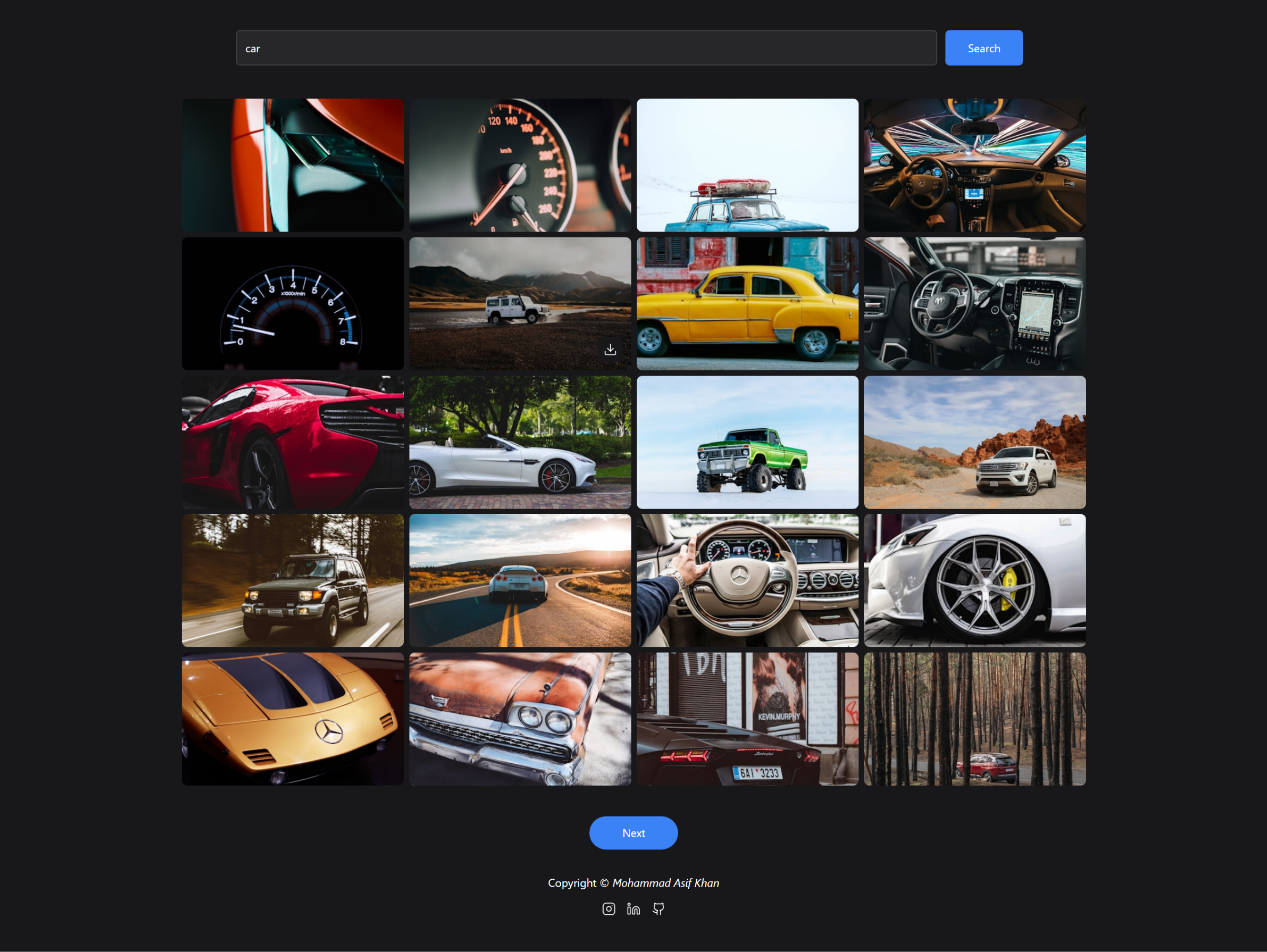 Unsplash Image Search